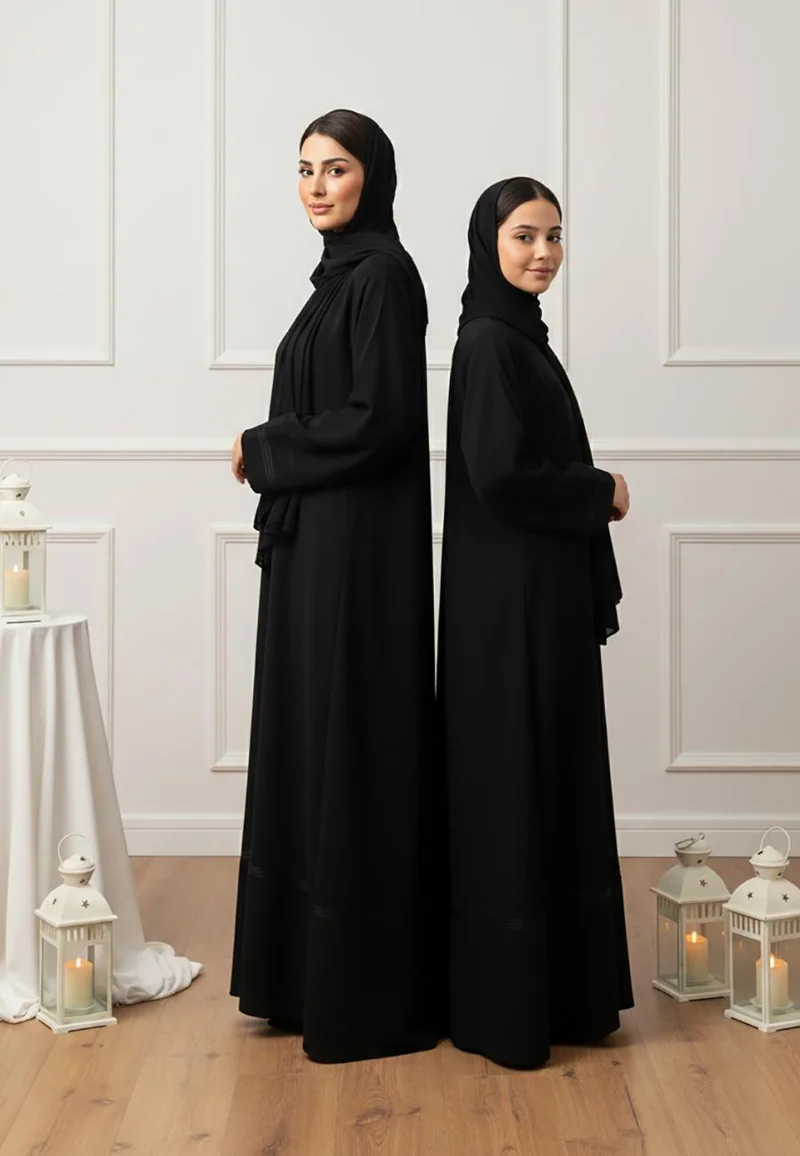 NUKHBAA  The Noor Abaya: Timeless Grace for for Mother & Daughter-809MD  (Dresses are sold individually. To create a matching mom and daughter set, please purchase two items in different sizes) for Women | Best Price UAE